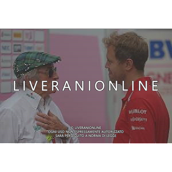 Jackie Stewart and Sebastian Vettel (GER) Scuderia Ferrari 02.09.2018. Formula 1 World Championship, Rd 14, Italian Grand Prix, Monza, Italy, Race Day. AG ALDO LIVERANI SAS-ONLY ITALY