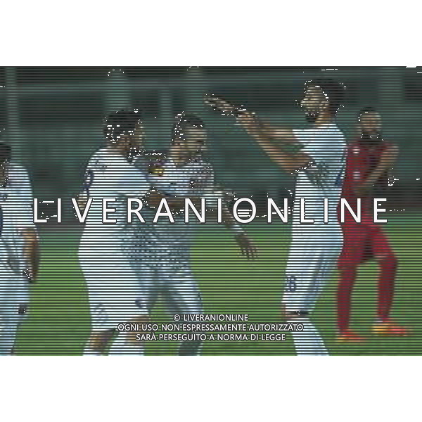 02-09-2018 IMOLA STADIO ROMEO GALLI COPPA ITALIA IMOLESE CALCIO-RAVENNA NELLA FOTO ESULTANZA DOPO IL GOAL DI ERIC LENINI FOTO GIANNI SANNA-AG ALDO LIVERANI SAS