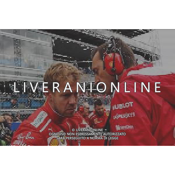 Sebastian Vettel (GER) Ferrari on the grid. 02.09.2018. Formula 1 World Championship, Rd 14, Italian Grand Prix, Monza, Italy, Race Day. AG ALDO LIVERANI SAS-ONLY ITALY