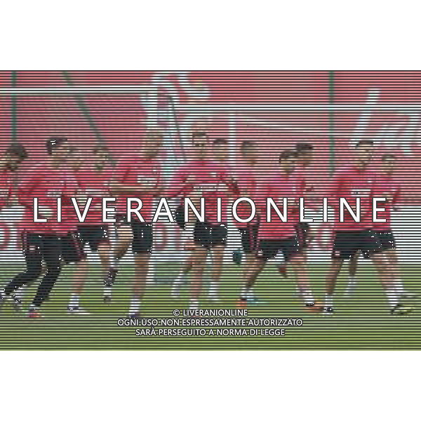 05.09.2018 Warszawa Pilka nozna Reprezentacja Polski Trening Reprezentacji Polski N/z Kamil Glik, Arkadiusz Milik, Jan Bednarek, Wojciech Szczesny Foto Adam Starszynski / PressFocus 05.09.2018 Warsaw Football Polish national team Training session Kamil Glik, Arkadiusz Milik, Jan Bednarek, Wojciech Szczesny Credit Adam Starszynski / PressFocus / NEWSPIX.PL --- Newspix.pl / AGENZIA ALDO LIVERANI SAS - ITALY ONLY EDITORIAL USE ONLY - ALLENAMENTO DELLA NAZIONALE DELLA POLONIA IN VISTA DELLA UEFA NATIONS LEAGUE - VARSAVIA 05.09.2018