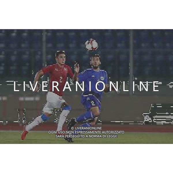 San Marino - Repubblica Ceca 05/09/2018 qualificazioni del gruppo 1 al campionato Europeo Under 21 Italia 2019 nella foto: Alessandro D’addario (San Marino) Antonin Vanicek (Czech Republic) Claudio Zamagni/Agenzia Aldo Liverani Alessandro D’addario (San Marino) Antonin Vanicek (Czech Republic during Qualifying European Under 21 Championship Italy 2019 international soccer match group one between San Marino u21 and Czech Republic u21 at San Marino Olympic Stadium on September 5 2018 photo credit by Claudio Zamagni/Aldo Liverani Photo Agency