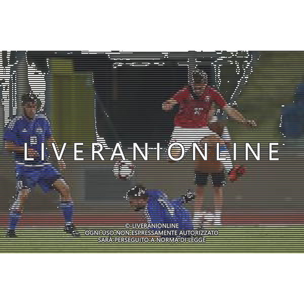 San Marino - Repubblica Ceca 05/09/2018 qualificazioni del gruppo 1 al campionato Europeo Under 21 Italia 2019 nella foto: Matej Pulkrab (Czech Republic) Alessandro D’addario (San Marino) Claudio Zamagni/Agenzia Aldo Liverani Matej Pulkrab (Czech Republic) Alessandro D’addario (San Marino) during Qualifying European Under 21 Championship Italy 2019 international soccer match group one between San Marino u21 and Czech Republic u21 at San Marino Olympic Stadium on September 5 2018 photo credit by Claudio Zamagni/Aldo Liverani Photo Agency