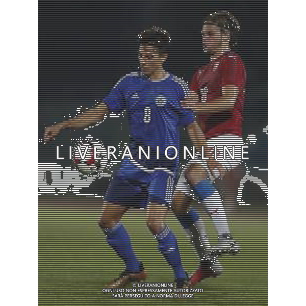 San Marino - Repubblica Ceca 05/09/2018 qualificazioni del gruppo 1 al campionato Europeo Under 21 Italia 2019 nella foto: Michael Battistini (San Marino) Matej Pulkrab (Czech Republic) Claudio Zamagni/Agenzia Aldo Liverani Michael Battistini (San Marino) Matej Pulkrab (Czech Republic) during Qualifying European Under 21 Championship Italy 2019 international soccer match group one between San Marino u21 and Czech Republic u21 at San Marino Olympic Stadium on September 5 2018 photo credit by Claudio Zamagni/Aldo Liverani Photo Agency