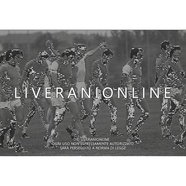 1974 GERMANIA-CAMPIONATO DEL MONDO DI CALCIO ALLENAMENTO NAZIONALE ITALIANA NELLA FOTO ALLENAMENTO NAZIONALE ITALIANA AG ALDO LIVERANI SAS 
