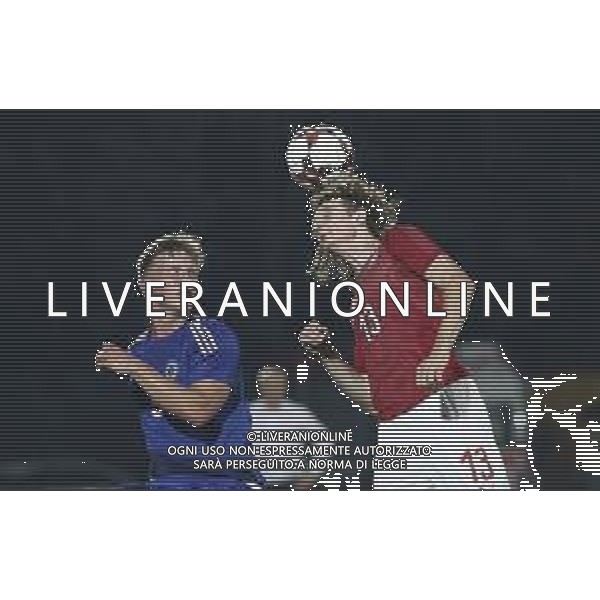 San Marino - Repubblica Ceca 05/09/2018 qualificazioni del gruppo 1 al campionato Europeo Under 21 Italia 2019 nella foto: Alex Kral (Czech Republic) Nicola Nanni (San Marino) Claudio Zamagni/Agenzia Aldo Liverani Alex Kral (Czech Republic) Nicola Nanni (San Marino) during Qualifying European Under 21 Championship Italy 2019 international soccer match group one between San Marino u21 and Czech Republic u21 at San Marino Olympic Stadium on September 5 2018 photo credit by Claudio Zamagni/Aldo Liverani Photo Agency