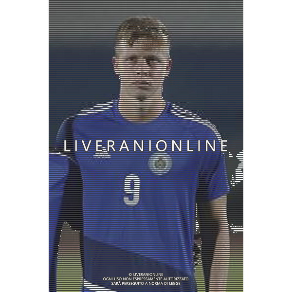 San Marino - Repubblica Ceca 05/09/2018 qualificazioni del gruppo 1 al campionato Europeo Under 21 Italia 2019 nella foto: Nicola Nanni (San Marino) Claudio Zamagni/Agenzia Aldo Liverani Nicola Nanni (San Marino) during Qualifying European Under 21 Championship Italy 2019 international soccer match group one between San Marino u21 and Czech Republic u21 at San Marino Olympic Stadium on September 5 2018 photo credit by Claudio Zamagni/Aldo Liverani Photo Agency