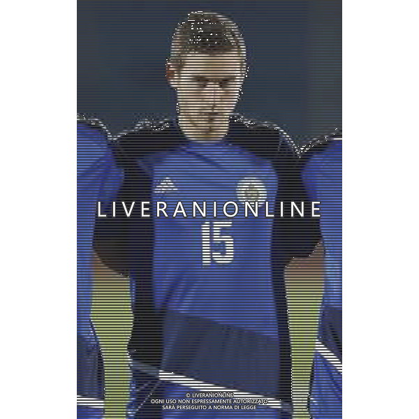 San Marino - Repubblica Ceca 05/09/2018 qualificazioni del gruppo 1 al campionato Europeo Under 21 Italia 2019 nella foto: Marcello Mularoni (San Marino) Claudio Zamagni/Agenzia Aldo Liverani Marcello Mularoni (San Marino) during Qualifying European Under 21 Championship Italy 2019 international soccer match group one between San Marino u21 and Czech Republic u21 at San Marino Olympic Stadium on September 5 2018 photo credit by Claudio Zamagni/Aldo Liverani Photo Agency