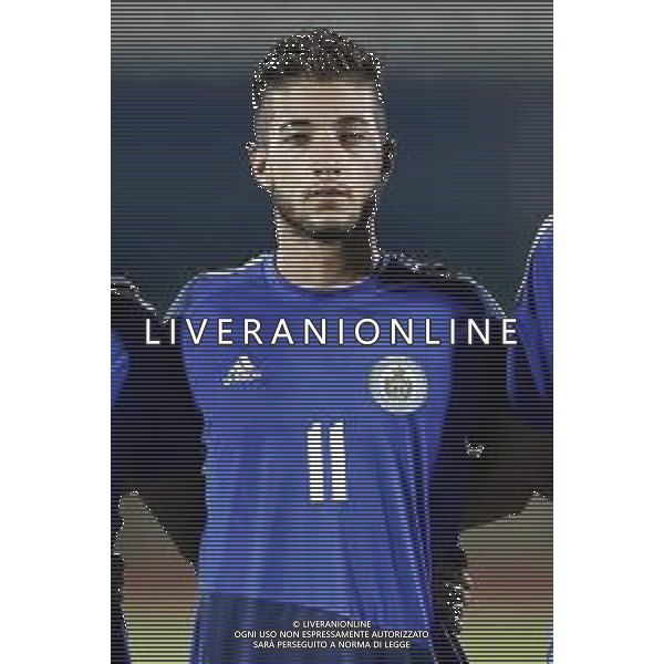 San Marino - Repubblica Ceca 05/09/2018 qualificazioni del gruppo 1 al campionato Europeo Under 21 Italia 2019 nella foto: Kevin Zonzini (San Marino) Claudio Zamagni/Agenzia Aldo Liverani Kevin Zonzini (San Marino) during Qualifying European Under 21 Championship Italy 2019 international soccer match group one between San Marino u21 and Czech Republic u21 at San Marino Olympic Stadium on September 5 2018 photo credit by Claudio Zamagni/Aldo Liverani Photo Agency