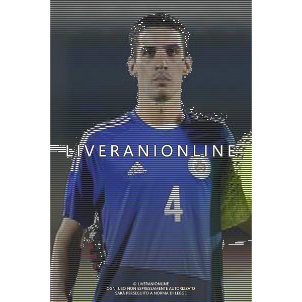 San Marino - Repubblica Ceca 05/09/2018 qualificazioni del gruppo 1 al campionato Europeo Under 21 Italia 2019 nella foto: Luca Censoni (San Marino) Claudio Zamagni/Agenzia Aldo Liverani Luca Censoni (San Marino) during Qualifying European Under 21 Championship Italy 2019 international soccer match group one between San Marino u21 and Czech Republic u21 at San Marino Olympic Stadium on September 5 2018 photo credit by Claudio Zamagni/Aldo Liverani Photo Agency
