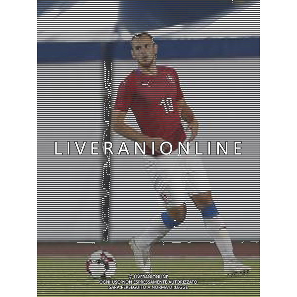 San Marino - Repubblica Ceca 05/09/2018 qualificazioni del gruppo 1 al campionato Europeo Under 21 Italia 2019 nella foto: David Lischka (Czech Republic) Claudio Zamagni/Agenzia Aldo Liverani David Lischka (Czech Republic) during Qualifying European Under 21 Championship Italy 2019 international soccer match group one between San Marino u21 and Czech Republic u21 at San Marino Olympic Stadium on September 5 2018 photo credit by Claudio Zamagni/Aldo Liverani Photo Agency