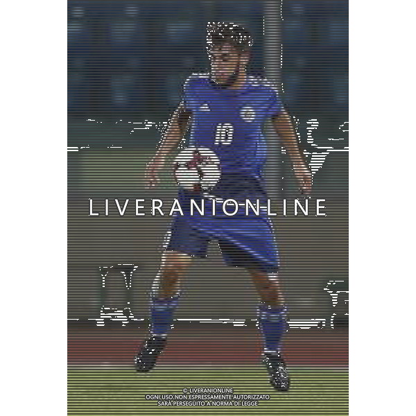 San Marino - Repubblica Ceca 05/09/2018 qualificazioni del gruppo 1 al campionato Europeo Under 21 Italia 2019 nella foto: David Tomassini (San Marino) Claudio Zamagni/Agenzia Aldo Liverani David Tomassini (San Marino) during Qualifying European Under 21 Championship Italy 2019 international soccer match group one between San Marino u21 and Czech Republic u21 at San Marino Olympic Stadium on September 5 2018 photo credit by Claudio Zamagni/Aldo Liverani Photo Agency