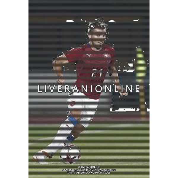 San Marino - Repubblica Ceca 05/09/2018 qualificazioni del gruppo 1 al campionato Europeo Under 21 Italia 2019 nella foto: Tomas Ladra (Czech Republic) Claudio Zamagni/Agenzia Aldo Liverani Tomas Ladra (Czech Republic) during Qualifying European Under 21 Championship Italy 2019 international soccer match group one between San Marino u21 and Czech Republic u21 at San Marino Olympic Stadium on September 5 2018 photo credit by Claudio Zamagni/Aldo Liverani Photo Agency