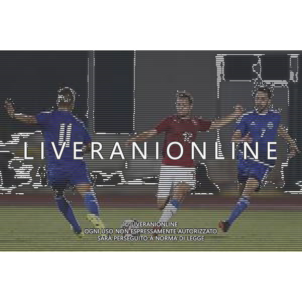 San Marino - Repubblica Ceca 05/09/2018 qualificazioni del gruppo 1 al campionato Europeo Under 21 Italia 2019 nella foto: Matěj Helešic (Czech Republic) Kevin Zonzini (San Marino) Tommaso Zafferani (San Marino) Claudio Zamagni/Agenzia Aldo Liverani Matěj Helešic (Czech Republic) Kevin Zonzini (San Marino) Tommaso Zafferani (San Marino) during Qualifying European Under 21 Championship Italy 2019 international soccer match group one between San Marino u21 and Czech Republic u21 at San Marino Olympic Stadium on September 5 2018 photo credit by Claudio Zamagni/Aldo Liverani Photo Agency