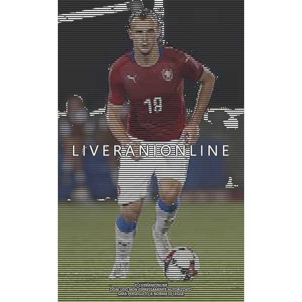 San Marino - Repubblica Ceca 05/09/2018 qualificazioni del gruppo 1 al campionato Europeo Under 21 Italia 2019 nella foto: David Lischka (Czech Republic) Claudio Zamagni/Agenzia Aldo Liverani David Lischka (Czech Republic) during Qualifying European Under 21 Championship Italy 2019 international soccer match group one between San Marino u21 and Czech Republic u21 at San Marino Olympic Stadium on September 5 2018 photo credit by Claudio Zamagni/Aldo Liverani Photo Agency