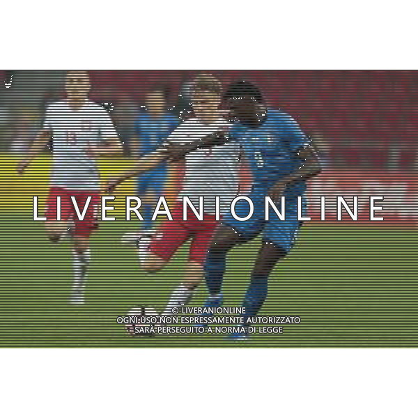 06.09.2018 Lodz Pilka nozna Reprezentacja Polski U20 Turniej Osmiu Narodow Polska U20 - Wlochy U20 N/z Tymoteusz Puchacz, Moise Kean Foto Adam Starszynski / PressFocus/NEWSPIX.PL 06.09.2018 Lodz Football Polish National Team U20 Eight Nations Tournament Poland U20 - Italy U20 Tymoteusz Puchacz, Moise Kean Credit Adam Starszynski / PressFocus AG ALDO LIVERANI SAS