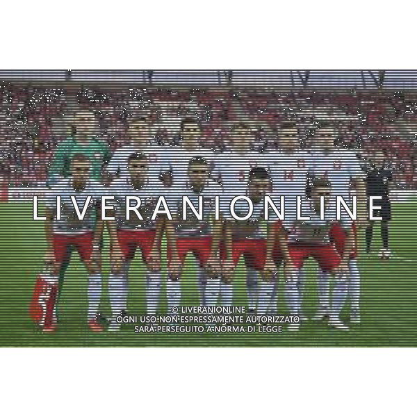 06.09.2018 LODZ , STADION MIEJSKI WIDZEW LODZ MECZ , REPREZENTACJA U-20 POLSKA (POLAND) - WLOCHY ( ITALY ) PILKA NOZNA , TURNIEJ OSMIU NARODOW NZ. DAVID KOPACZ, KACPER MICHALSKI, SEBASTIAN WALUKIEWICZ, ADRIAN LYSZCZARZ, JAKUB BEDNARCZYK, MARCIN BULKA, SERAFIN SZOTA, ADRIAN GRYSZKIEWICZ ADAM CHRZANOWSKI FOTO RADOSLAW JOZWIAK / CYFRASPORT/NEWSPIX.PL --- Newspix.pl AG ALDO LIVERANI SAS