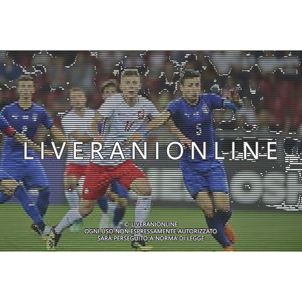06.09.2018 LODZ , STADION MIEJSKI WIDZEW LODZ MECZ , REPREZENTACJA U-20 POLSKA (POLAND) - WLOCHY ( ITALY ) PILKA NOZNA , TURNIEJ OSMIU NARODOW NZ. ADRIAN BEDNARCZYK, ALESSANDRO BUONGIORNO FOTO RADOSLAW JOZWIAK / CYFRASPORT/NEWSPIX.PL --- Newspix.pl AG ALDO LIVERANI SAS