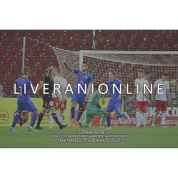 06.09.2018 LODZ , STADION MIEJSKI WIDZEW LODZ MECZ , REPREZENTACJA U-20 POLSKA (POLAND) - WLOCHY ( ITALY ) PILKA NOZNA , TURNIEJ OSMIU NARODOW NZ. GIANLUCA SCAMACCA, ANDREA COLPANI MARCIN BULKA, DAVID KOPACZ. BRAMKA FOTO RADOSLAW JOZWIAK / CYFRASPORT/NEWSPIX.PL --- Newspix.pl AG ALDO LIVERANI SAS