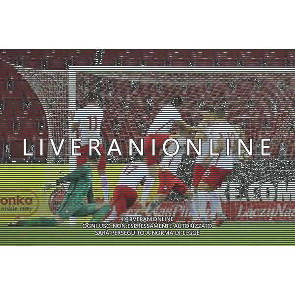 06.09.2018 LODZ , STADION MIEJSKI WIDZEW LODZ MECZ , REPREZENTACJA U-20 POLSKA (POLAND) - WLOCHY ( ITALY ) PILKA NOZNA , TURNIEJ OSMIU NARODOW NZ. MARCIN BULKA, JAKUB BEDNARCZYK, ADRIAN BEDNARCZYK, DAVID KOPACZ. BRAMKA STRATA FOTO RADOSLAW JOZWIAK / CYFRASPORT/NEWSPIX.PL --- Newspix.pl AG ALDO LIVERANI SAS