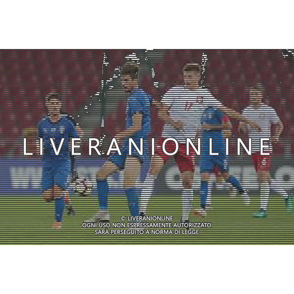 06.09.2018 Lodz Pilka nozna Reprezentacja Polski U20 Turniej Osmiu Narodow Polska U20 - Wlochy U20 N/z Matteo Gabbia, Adrian Benedyczak Foto Adam Starszynski / PressFocus/NEWSPIX.PL 06.09.2018 Lodz Football Polish National Team U20 Eight Nations Tournament Poland U20 - Italy U20 Matteo Gabbia, Adrian Benedyczak Credit Adam Starszynski / PressFocus --- Newspix.pl AG ALDO LIVERANI SAS