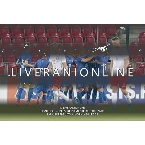 06.09.2018 Lodz Pilka nozna Reprezentacja Polski U20 Turniej Osmiu Narodow Polska U20 - Wlochy U20 N/z gol reprezentacji Wloch, bramka, radosc Foto Adam Starszynski / PressFocus/NEWSPIX.PL 06.09.2018 Lodz Football Polish National Team U20 Eight Nations Tournament Poland U20 - Italy U20 gol reprezentacji Wloch, bramka, radosc Credit Adam Starszynski / PressFocus --- Newspix.pl AG ALDO LIVERANI SAS