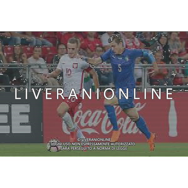06.09.2018 Lodz Pilka nozna Reprezentacja Polski U20 Turniej Osmiu Narodow Polska U20 - Wlochy U20 N/z David Kopacz, Alessandro Tripadelli Foto Adam Starszynski / PressFocus/NEWSPIX.PL 06.09.2018 Lodz Football Polish National Team U20 Eight Nations Tournament Poland U20 - Italy U20 David Kopacz, Alessandro Tripadelli Credit Adam Starszynski / PressFocus --- Newspix.pl AG ALDO LIVERANI SAS