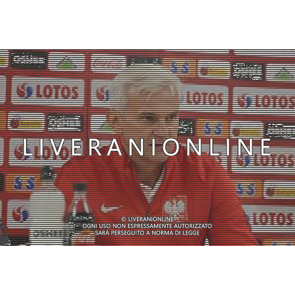 06.09.2018 Lodz Pilka nozna Reprezentacja Polski U20 Turniej Osmiu Narodow Polska U20 - Wlochy U20 N/z trener Jacek Magiera, konferencja prasowa Foto Adam Starszynski / PressFocus/NEWSPIX.PL 06.09.2018 Lodz Football Polish National Team U20 Eight Nations Tournament Poland U20 - Italy U20 trener Jacek Magiera, konferencja prasowa Credit Adam Starszynski / PressFocus --- Newspix.pl AG ALDO LIVERANI SAS