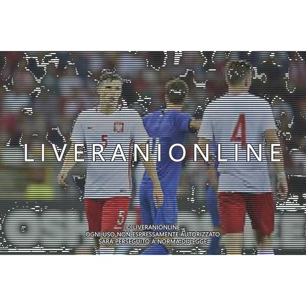 06.09.2018 LODZ , STADION MIEJSKI WIDZEW LODZ MECZ , REPREZENTACJA U-20 POLSKA (POLAND) - WLOCHY ( ITALY ) PILKA NOZNA , TURNIEJ OSMIU NARODOW NZ. SERAFIN SZOTA, ADAM CHRZANOWSKI FOTO RADOSLAW JOZWIAK / CYFRASPORT/NEWSPIX.PL --- Newspix.pl AG ALDO LIVERANI SAS