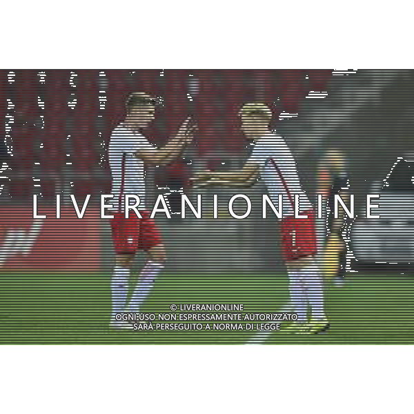 06.09.2018 LODZ , STADION MIEJSKI WIDZEW LODZ MECZ , REPREZENTACJA U-20 POLSKA (POLAND) - WLOCHY ( ITALY ) PILKA NOZNA , TURNIEJ OSMIU NARODOW NZ. JAKUB BEDNARCZYK, MARCO DRAWZ FOTO RADOSLAW JOZWIAK / CYFRASPORT/NEWSPIX.PL --- Newspix.pl AG ALDO LIVERANI SAS