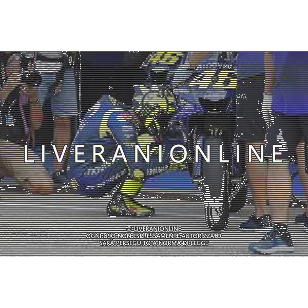 Misano - Motomondiale Gran Premio OCTO di San Marino e della Riviera di Rimini 07/09/2018 nella foto: Valentino Rossi (MOVISTAR YAMAHA MotoGP)durante le prove libere ©Claudio Zamagni/Agenzia Aldo Liverani Valentino Rossi (MOVISTAR YAMAHA MotoGP) during free practice MotoGP OCTO of San Marino on September 07 2018 at Misano World Circuit Marco Simoncelli Misano Adriatico Italy photo credit by Claudio Zamagni/Aldo Liverani Photo Agency