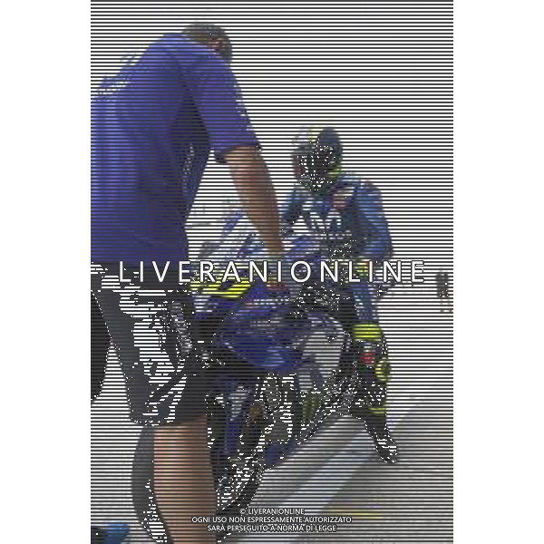 Misano - Motomondiale Gran Premio OCTO di San Marino e della Riviera di Rimini 07/09/2018 nella foto: Valentino Rossi (MOVISTAR YAMAHA MotoGP)durante le prove libere ©Claudio Zamagni/Agenzia Aldo Liverani Valentino Rossi (MOVISTAR YAMAHA MotoGP) during free practice MotoGP OCTO of San Marino on September 07 2018 at Misano World Circuit Marco Simoncelli Misano Adriatico Italy photo credit by Claudio Zamagni/Aldo Liverani Photo Agency