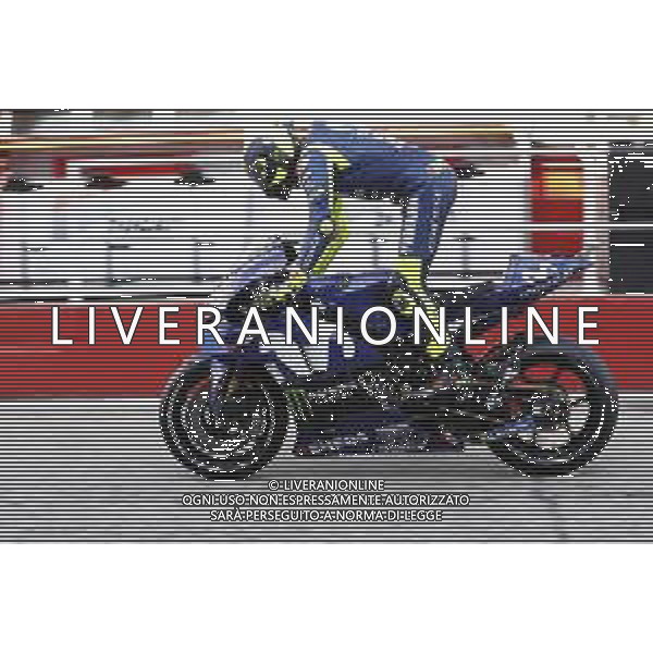 Misano - Motomondiale Gran Premio OCTO di San Marino e della Riviera di Rimini 07/09/2018 nella foto: Valentino Rossi (MOVISTAR YAMAHA MotoGP)durante le prove libere ©Claudio Zamagni/Agenzia Aldo Liverani Valentino Rossi (MOVISTAR YAMAHA MotoGP) during free practice MotoGP OCTO of San Marino on September 07 2018 at Misano World Circuit Marco Simoncelli Misano Adriatico Italy photo credit by Claudio Zamagni/Aldo Liverani Photo Agency