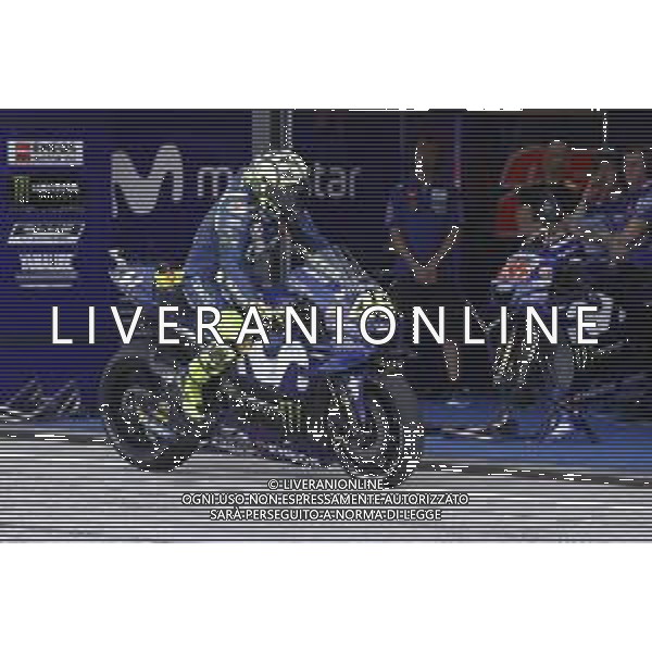 Misano - Motomondiale Gran Premio OCTO di San Marino e della Riviera di Rimini 07/09/2018 nella foto: Valentino Rossi (MOVISTAR YAMAHA MotoGP) durante le prove libere ©Claudio Zamagni/Agenzia Aldo Liverani Valentino Rossi (MOVISTAR YAMAHA MotoGP) during free practice MotoGP OCTO of San Marino on September 07 2018 at Misano World Circuit Marco Simoncelli Misano Adriatico Italy photo credit by Claudio Zamagni/Aldo Liverani Photo Agency