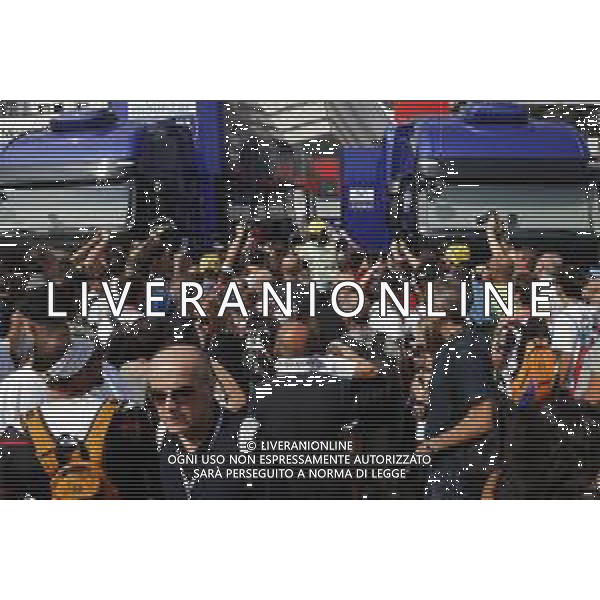 Misano - Motomondiale Gran Premio OCTO di San Marino e della Riviera di Rimini 07/09/2018 nella foto: i fans di Valentino Rossi (MOVISTAR YAMAHA MotoGP)durante le prove libere ©Claudio Zamagni/Agenzia Aldo Liverani Valentino Rossi (MOVISTAR YAMAHA MotoGP) supporters during free practice MotoGP OCTO of San Marino on September 07 2018 at Misano World Circuit Marco Simoncelli Misano Adriatico Italy photo credit by Claudio Zamagni/Aldo Liverani Photo Agency AG ALDO LIVERANI SAS