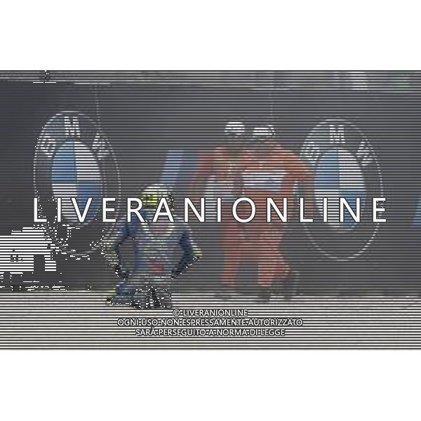 Misano - Motomondiale Gran Premio OCTO di San Marino e della Riviera di Rimini 07/09/2018 nella foto: Andrea Iannone (TEAM SUZUKI ECSTAR) cadedurante le prove libere ©Claudio Zamagni/Agenzia Aldo Liverani Andrea Iannone (TEAM SUZUKI ECSTAR) during free practice MotoGP OCTO of San Marino on September 07 2018 at Misano World Circuit Marco Simoncelli Misano Adriatico Italy photo credit by Claudio Zamagni/Aldo Liverani Photo Agency / AGENZIA ALDO LIVERANI SAS