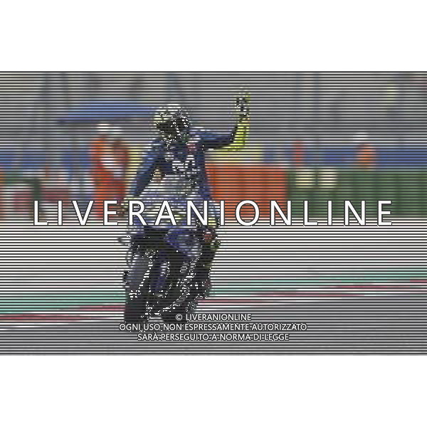 Misano - Motomondiale Gran Premio OCTO di San Marino e della Riviera di Rimini 07/09/2018 nella foto: Valentino Rossi (MOVISTAR YAMAHA MotoGP)durante le prove libere ©Claudio Zamagni/Agenzia Aldo Liverani Valentino Rossi (MOVISTAR YAMAHA MotoGP) during free practice MotoGP OCTO of San Marino on September 07 2018 at Misano World Circuit Marco Simoncelli Misano Adriatico Italy photo credit by Claudio Zamagni/Aldo Liverani Photo Agency / AGENZIA ALDO LIVERANI SAS