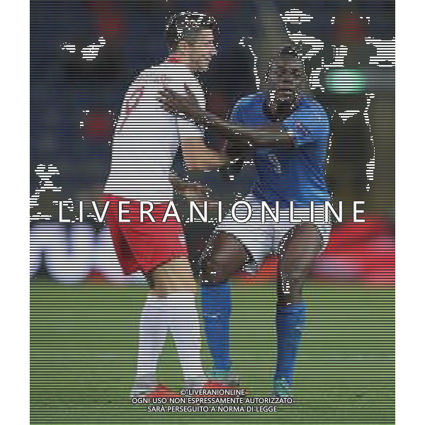 UEFA Nations League A Group 3 Bologna - 07.09.2018 Italia-Polonia Nella Foto: mario balotelli e Robert Lewandowski /Ph.Vitez-Ag. Aldo Liverani
