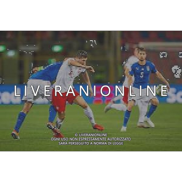 07.09.2018 BOLONIA, WLOCHY (BOLOGNA, ITALY) STADIO RENATO DALL\'ARA PILKA NOZNA (FOOTBALL) LIGA NARODOW UEFA (UEFA NATIONAL LEAGUE) MECZ WLOCHY - POLSKA ( GAME ITALY - POLAND ) NZ ROBERT LEWANDOWSKI GIORGIO CHIELLINI FOTO LUKASZ SKWIOT/CYFRASPORT/NEWSPIX.PL --- Newspix.pl AGENZIA ALDO LIVERANI SAS