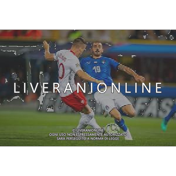 07.09.2018 BOLONIA, WLOCHY (BOLOGNA, ITALY) STADIO RENATO DALL\'ARA PILKA NOZNA (FOOTBALL) LIGA NARODOW UEFA (UEFA NATIONAL LEAGUE) MECZ WLOCHY - POLSKA ( GAME ITALY - POLAND ) NZ PIOTR ZIELINSKI LEONARDO BONUCCI FOTO LUKASZ SKWIOT/CYFRASPORT/NEWSPIX.PL --- Newspix.pl AGENZIA ALDO LIVERANI SAS