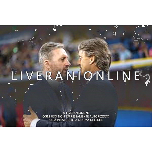 07.09.2018 BOLONIA, WLOCHY (BOLOGNA, ITALY) STADIO RENATO DALL\'ARA PILKA NOZNA (FOOTBALL) LIGA NARODOW UEFA (UEFA NATIONAL LEAGUE) MECZ WLOCHY - POLSKA ( GAME ITALY - POLAND ) NZ JERZY BRZECZEK ROBERTO MANCINI FOTO LUKASZ SKWIOT/CYFRASPORT/NEWSPIX.PL --- Newspix.pl AGENZIA ALDO LIVERANI SAS