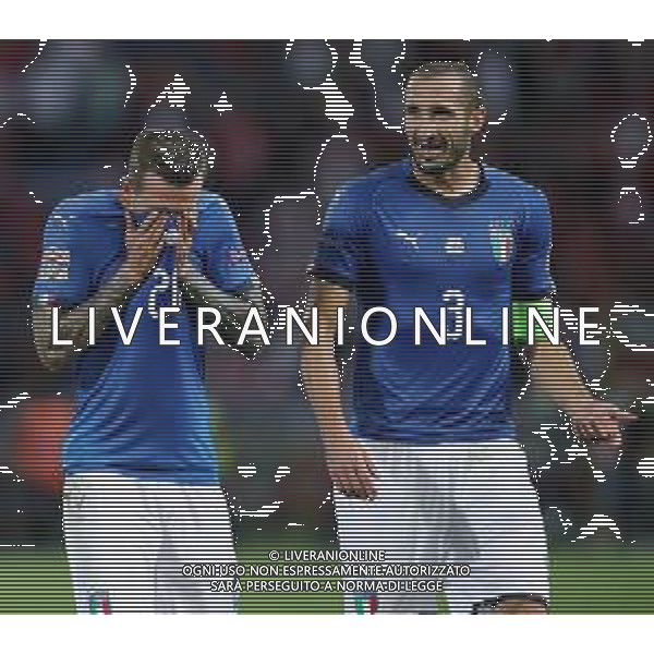 UEFA Nations League A Group 3 Bologna - 07.09.2018 Italia-Polonia Nella Foto: federico bernardeschi e giorgio chiellini /Ph.Vitez-Ag. Aldo Liverani