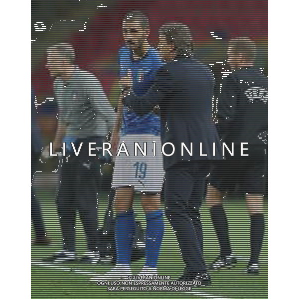 UEFA Nations League A Group 3 Bologna - 07.09.2018 Italia-Polonia Nella Foto: roberto mancini e leonardo bonucci /Ph.Vitez-Ag. Aldo Liverani