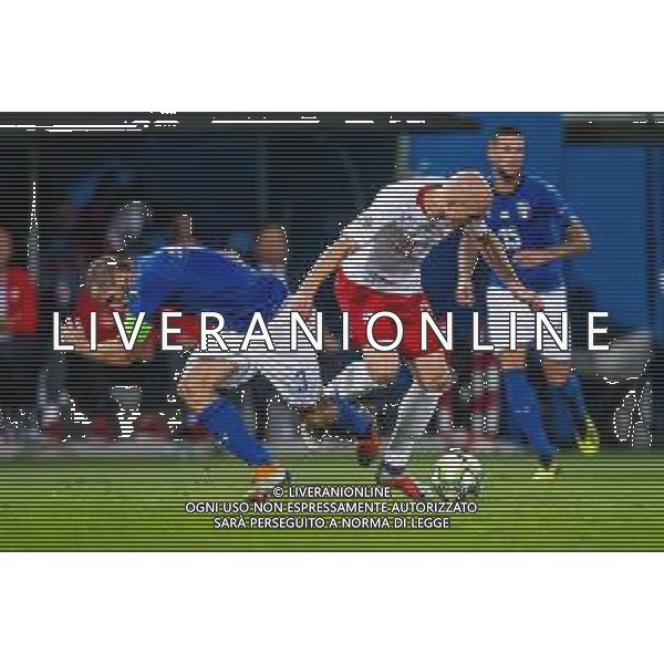 07.09.2018 BOLONIA, WLOCHY (BOLOGNA, ITALY) STADIO RENATO DALL\'ARA PILKA NOZNA (FOOTBALL) LIGA NARODOW UEFA (UEFA NATIONAL LEAGUE) MECZ WLOCHY - POLSKA ( GAME ITALY - POLAND ) NZ RAFAL KURZAWA GIORGIO CHIELLINI FOTO LUKASZ SKWIOT/CYFRASPORT/NEWSPIX.PL --- Newspix.pl AG ALDO LIVERANI SAS