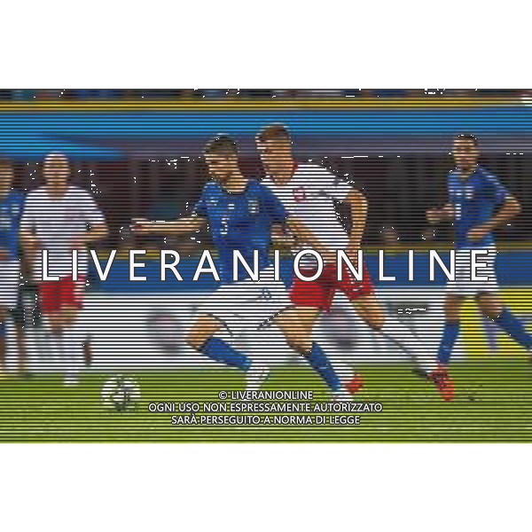 07.09.2018 BOLONIA, WLOCHY (BOLOGNA, ITALY) STADIO RENATO DALL\'ARA PILKA NOZNA (FOOTBALL) LIGA NARODOW UEFA (UEFA NATIONAL LEAGUE) MECZ WLOCHY - POLSKA ( GAME ITALY - POLAND ) NZ JORGINHO DAMIAN SZYMANSKI FOTO LUKASZ SKWIOT/CYFRASPORT/NEWSPIX.PL --- Newspix.pl AG ALDO LIVERANI SAS