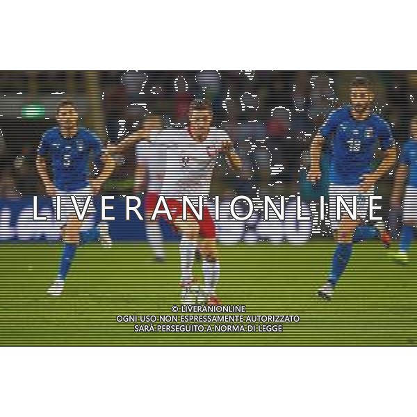 07.09.2018 BOLONIA, WLOCHY (BOLOGNA, ITALY) STADIO RENATO DALL\'ARA PILKA NOZNA (FOOTBALL) LIGA NARODOW UEFA (UEFA NATIONAL LEAGUE) MECZ WLOCHY - POLSKA ( GAME ITALY - POLAND ) NZ ROBERT LEWANDOWSKI FOTO LUKASZ SKWIOT/CYFRASPORT/NEWSPIX.PL --- Newspix.pl AG ALDO LIVERANI SAS