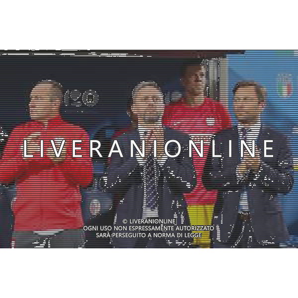 07.09.2018 BOLONIA, WLOCHY (BOLOGNA, ITALY) STADIO RENATO DALL\'ARA PILKA NOZNA (FOOTBALL) LIGA NARODOW UEFA (UEFA NATIONAL LEAGUE) MECZ WLOCHY - POLSKA ( GAME ITALY - POLAND ) NZ JERZY BRZECZEK - TRENER, SELEKCJONER REPREZENTACJI POLSKI, HEAD COACH, JAKUB KWIATKOWSKI FOTO LUKASZ GROCHALA/CYFRASPORT/NEWSPIX.PL --- Newspix.pl AG ALDO LIVERANI SAS