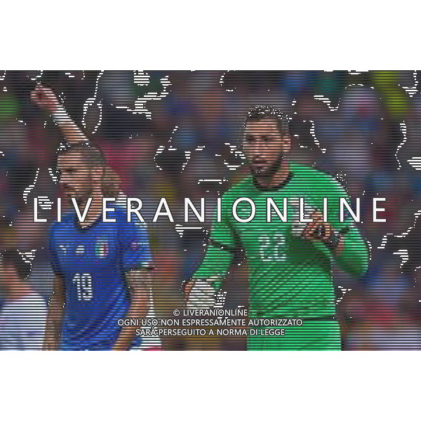 2018.09.07 Bolonia Pilka nozna UEFA Liga Narodow Wlochy - Polska N/z Gianluigi Donnarumma Foto Pawel Andrachiewicz / PressFocus/NEWSPIX.PL 2018.09.07 Bolonia Football UEFA Nations League Italy - Poland Gianluigi Donnarumma Credit: Pawel Andrachiewicz / PressFocus --- Newspix.pl AG ALDO LIVERANI SAS