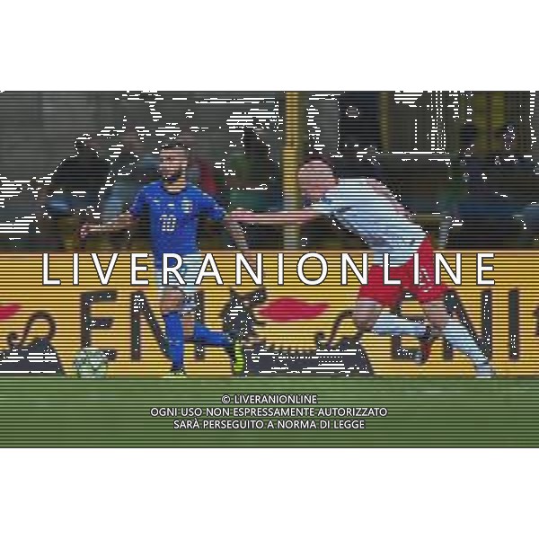 2018.09.07 Bolonia Pilka nozna UEFA Liga Narodow Wlochy - Polska N/z Lorenzo Insigne Rafal Kurzawa Foto Pawel Andrachiewicz / PressFocus/NEWSPIX.PL 2018.09.07 Bolonia Football UEFA Nations League Italy - Poland Lorenzo Insigne Rafal Kurzawa Credit: Pawel Andrachiewicz / PressFocus --- Newspix.pl AG ALDO LIVERANI SAS