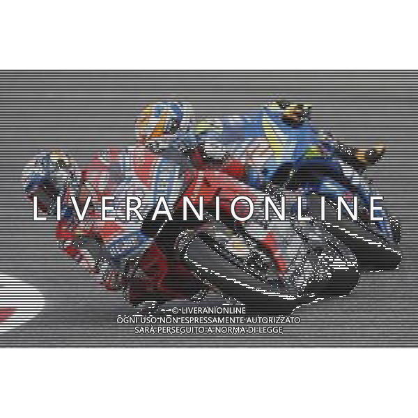 Misano - Motomondiale Gran Premio OCTO di San Marino e della Riviera di Rimini 07/09/2018 nella foto: Andrea Dovizioso (DUCATI TEAM) Alex Rins (TEAM SUZUKI ECSTAR) durante le prove libere ©Claudio Zamagni/Agenzia Aldo Liverani Andrea Dovizioso (DUCATI TEAM) Alex Rins (TEAM SUZUKI ECSTAR) during free practice MotoGP OCTO of San Marino on September 07 2018 at Misano World Circuit Marco Simoncelli Misano Adriatico Italy photo credit by Claudio Zamagni/Aldo Liverani Photo Agency / AGENZIA ALDO LIVERANI SAS