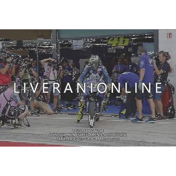 Misano - Motomondiale Gran Premio OCTO di San Marino e della Riviera di Rimini 07/09/2018 nella foto: Valentino Rossi (MOVISTAR YAMAHA MotoGP) durante le prove libere ©Claudio Zamagni/Agenzia Aldo Liverani Valentino Rossi (MOVISTAR YAMAHA MotoGP) during free practice MotoGP OCTO of San Marino on September 07 2018 at Misano World Circuit Marco Simoncelli Misano Adriatico Italy photo credit by Claudio Zamagni/Aldo Liverani Photo Agency / AGENZIA ALDO LIVERANI SAS